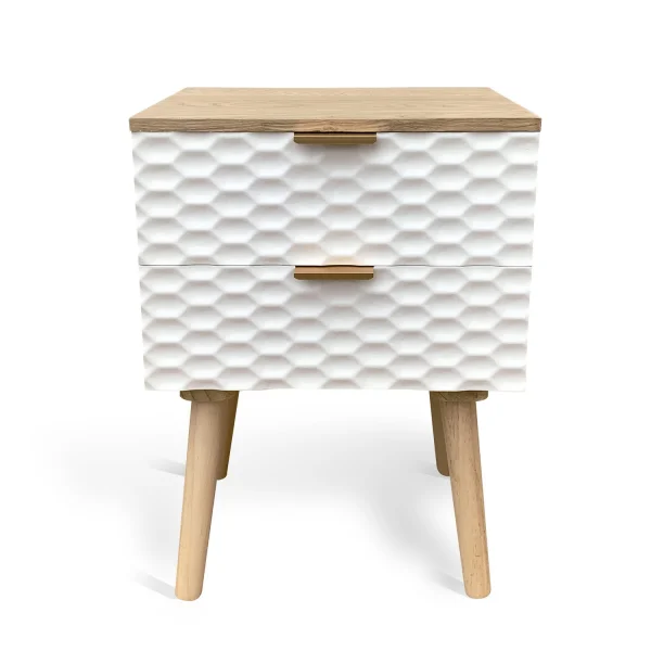 TABLE DE CHEVET 2 TIROIRS ASGER