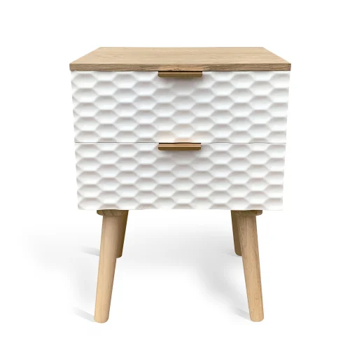 TABLE DE CHEVET 2 TIROIRS ASGER