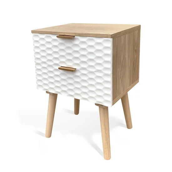 TABLE DE CHEVET 2 TIROIRS ASGER