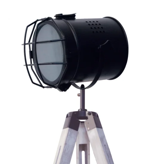 LAMPADAIRE COSME ACIER VIEILLI BLANC AVEC GRILLE 2