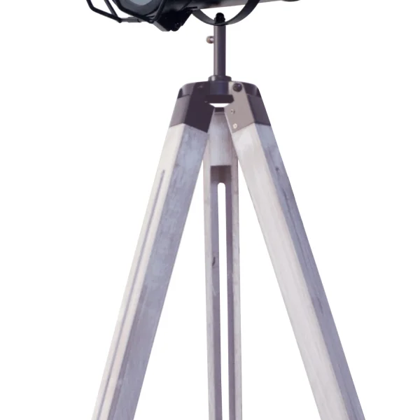 LAMPADAIRE COSME ACIER VIEILLI BLANC AVEC GRILLE