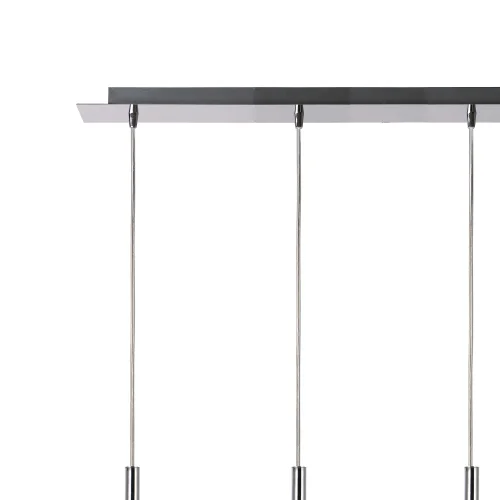 SUSPENSION 4 LUMIÈRES VERRE EXTÉRIEUR TRANSPARENT INTÉRIEUR BLANC NOLINA