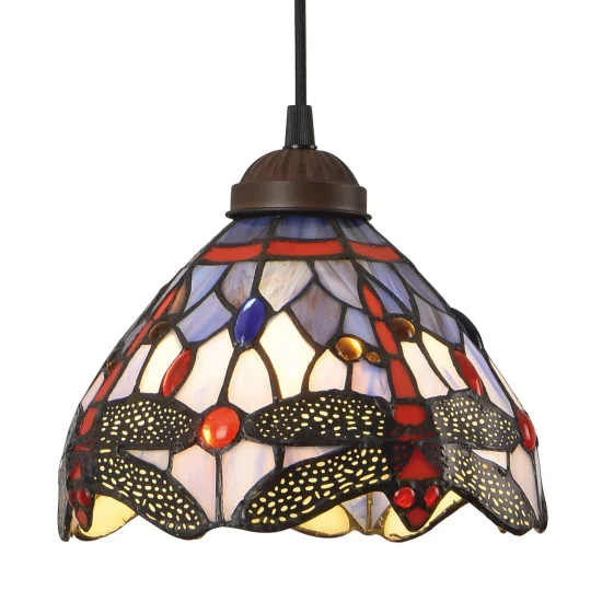 SUSPENSION 1 LUMIÈRE 20 CM TIFFANY LIBELLULE 2
