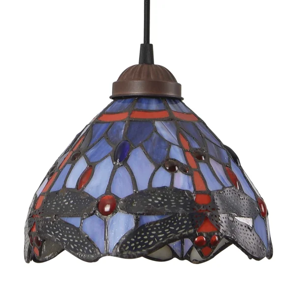SUSPENSION 1 LUMIÈRE 20 CM TIFFANY LIBELLULE SUSPENSION 1 LUMIÈRE 20 CM TIFFANY LIBELLULE