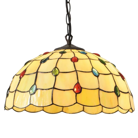 SUSPENSION 2 LUMIÈRES 40 CM TIFFANY JEWEL