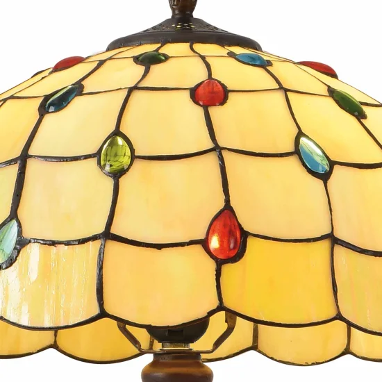 LAMPE DE TABLE 2 LUMIÈRES 40 CM TIFFANY JEWEL 2
