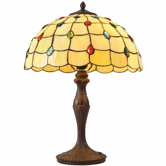 LAMPE DE TABLE 2 LUMIÈRES 40 CM TIFFANY JEWEL