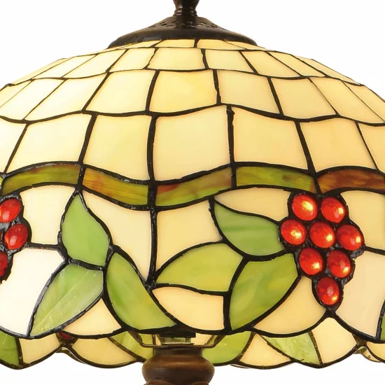 LAMPE DE TABLE 2 LUMIÈRES 40 CM TIFFANY GRAPE 2