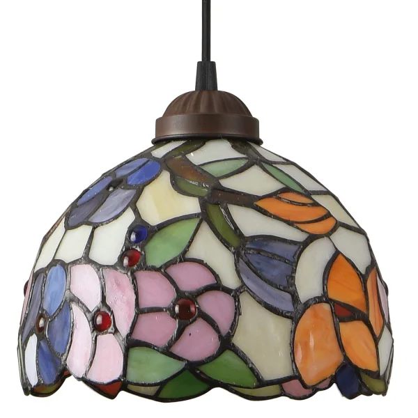 SUSPENSION 1 LUMIÈRE 20 CM TIFFANY FLOWERS