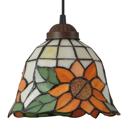 LÁMPARA DE TECHO 1 LUZ 20 CM TIFFANY SUNFLOWER LÁMPARA DE TECHO 1 LUZ 20 CM TIFFANY SUNFLOWER