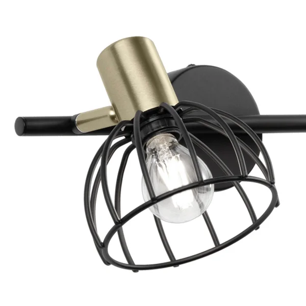 APPLIQUE 2 LUMIÈRES NOIR MAT GABRIELLE