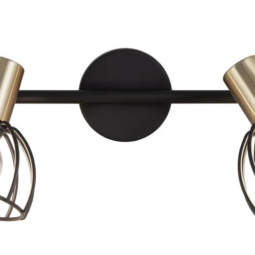 APPLIQUE 2 LUMIÈRES NOIR MAT GABRIELLE