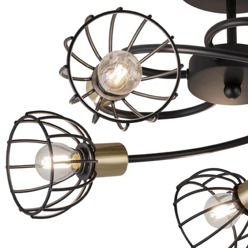 PLAFÓN DE TECHO 5 LUCES NEGRO MATE GABRIELLE PLAFÓN DE TECHO 5 LUCES NEGRO MATE GABRIELLE