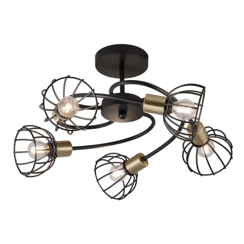 PLAFÓN DE TECHO 5 LUCES NEGRO MATE GABRIELLE PLAFÓN DE TECHO 5 LUCES NEGRO MATE GABRIELLE