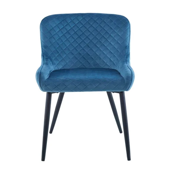 SILLA TERCIOPELO AZUL MATHILDA 2
