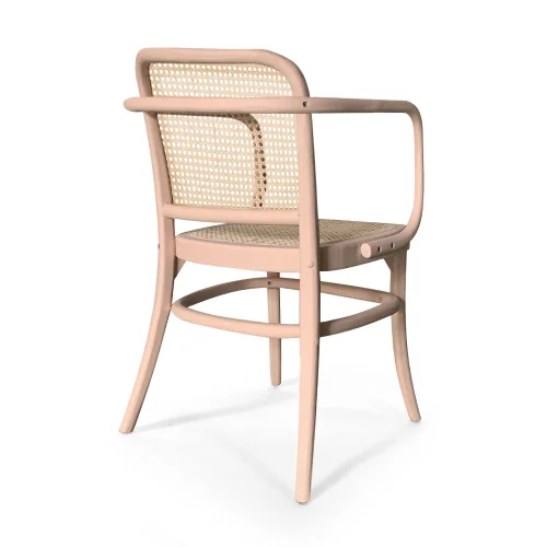 CHAISE HANNAH AVEC ACCOUDOIRS EN BOIS D'ORME ROSE