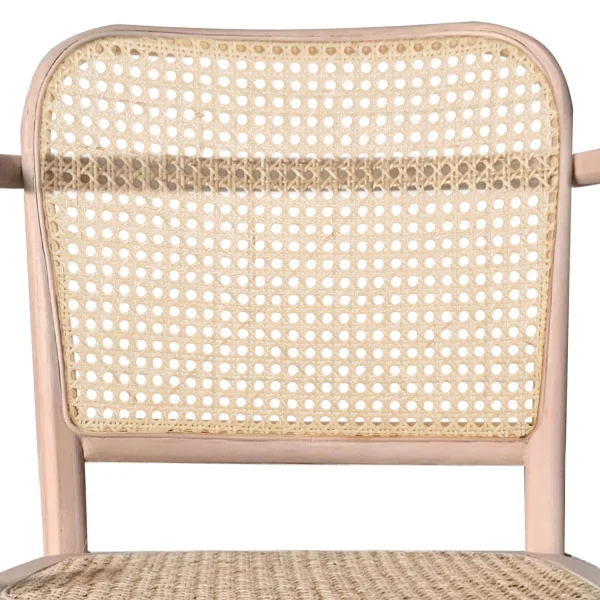 CHAISE HANNAH AVEC ACCOUDOIRS EN BOIS D'ORME ROSE