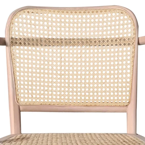 CHAISE HANNAH AVEC ACCOUDOIRS EN BOIS D'ORME ROSE