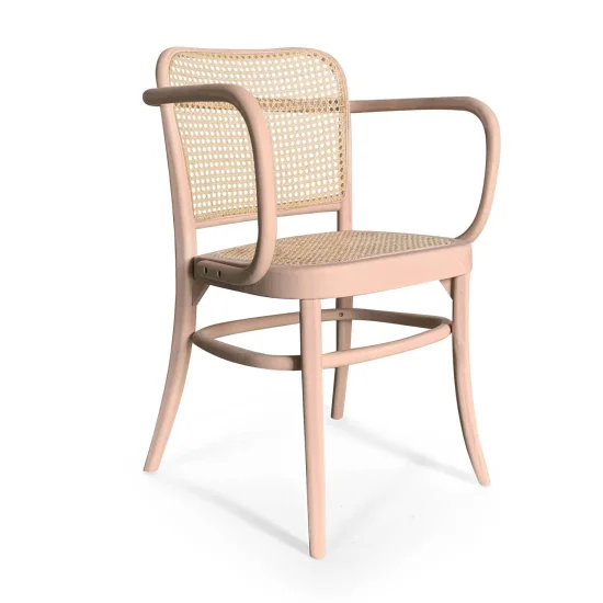 CHAISE HANNAH AVEC ACCOUDOIRS EN BOIS D'ORME ROSE