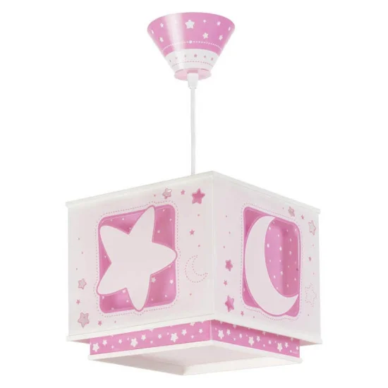 Lampe pour enfants en forme de lune rose avec éclairage | Lúzete 2