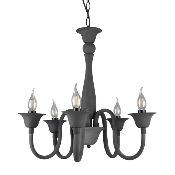 SUSPENSION 5 LUMIÈRES ANTHRACITE CAMILA SUSPENSION 5 LUMIÈRES ANTHRACITE CAMILA