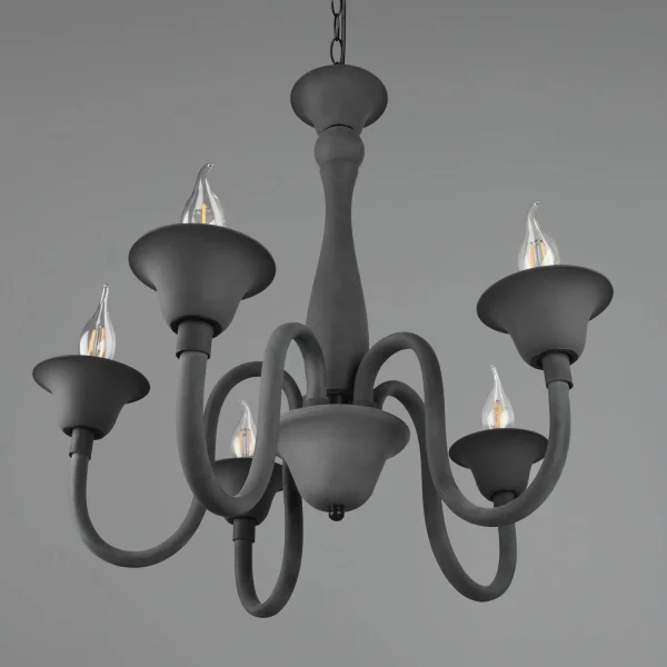 SUSPENSION 5 LUMIÈRES ANTHRACITE CAMILA SUSPENSION 5 LUMIÈRES ANTHRACITE CAMILA