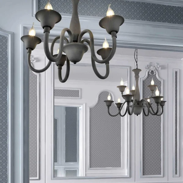SUSPENSION 5 LUMIÈRES ANTHRACITE CAMILA SUSPENSION 5 LUMIÈRES ANTHRACITE CAMILA