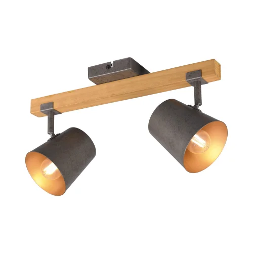 FOCO 2 SPOT 2 LUMIÈRES MÉTAL NICKEL ANTIQUE E14 NESTORE