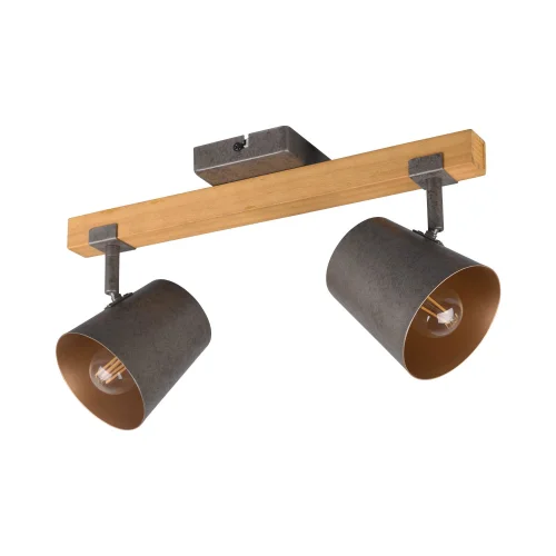 FOCO 2 SPOT 2 LUMIÈRES MÉTAL NICKEL ANTIQUE E14 NESTORE