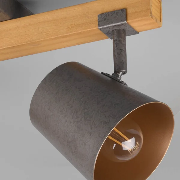 FOCO 2 SPOT 2 LUMIÈRES MÉTAL NICKEL ANTIQUE E14 NESTORE