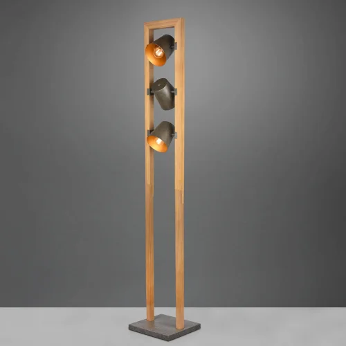 LAMPADAIRE 3 LUMIÈRES MÉTAL NICKEL ANTIQUE E14 NESTORE