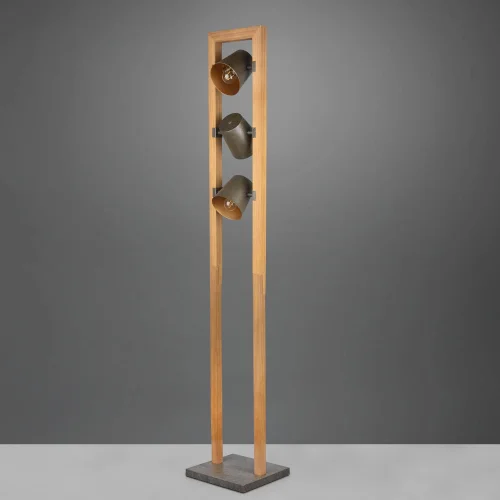 LAMPADAIRE 3 LUMIÈRES MÉTAL NICKEL ANTIQUE E14 NESTORE