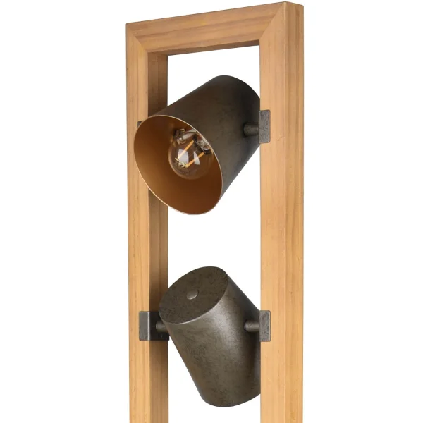 LAMPADAIRE 3 LUMIÈRES MÉTAL NICKEL ANTIQUE E14 NESTORE