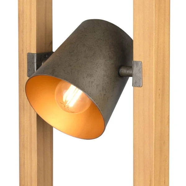 LAMPADAIRE 3 LUMIÈRES MÉTAL NICKEL ANTIQUE E14 NESTORE