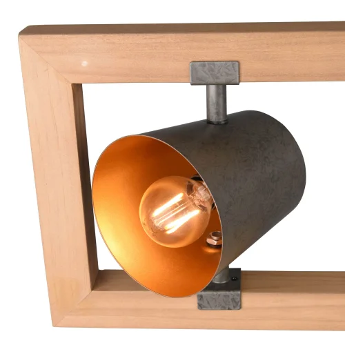 SUSPENSION 4 LUMIÈRES MÉTAL NICKEL ANTIQUE E14 NESTORE