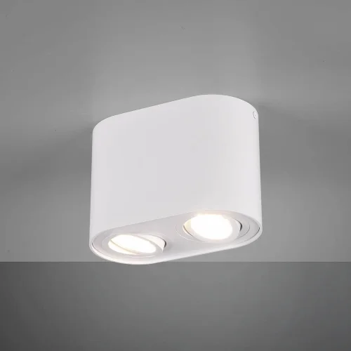 PLAFONNIER 2 LUMIÈRES ORIENTABLES MÉTAL BLANC GU10 FORTUNE