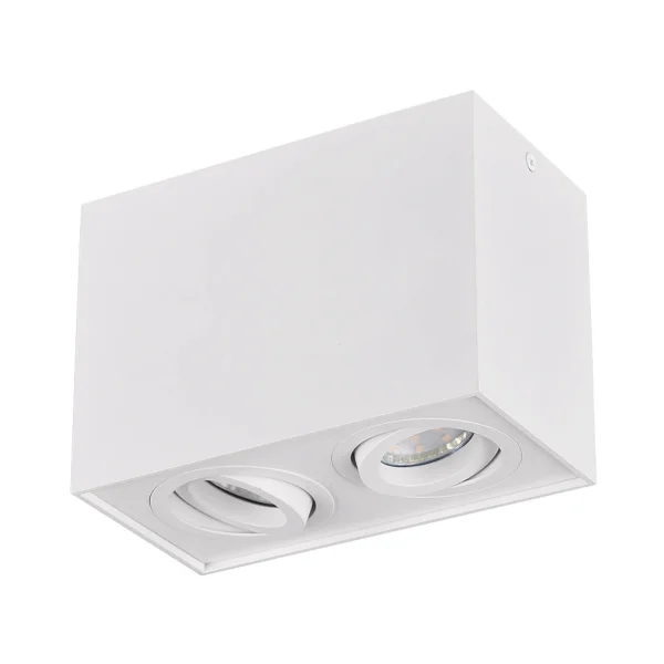 PLAFONNIER 2 LUMIÈRES ORIENTABLES MÉTAL BLANC GU10 GARIBALDI PLAFONNIER 2 LUMIÈRES ORIENTABLES MÉTAL BLANC GU10 GARIBALDI