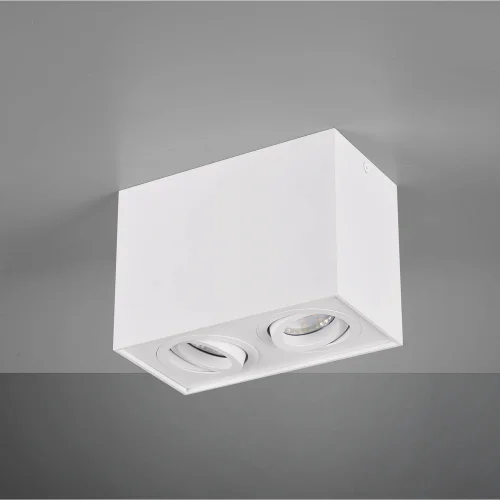 PLAFONNIER 2 LUMIÈRES ORIENTABLES MÉTAL BLANC GU10 GARIBALDI PLAFONNIER 2 LUMIÈRES ORIENTABLES MÉTAL BLANC GU10 GARIBALDI