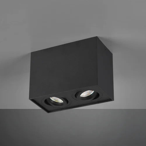 PLAFONNIER 2 LUMIÈRES INCLINABLE MÉTAL NOIR GU10 GARIBALDI PLAFONNIER 2 LUMIÈRES INCLINABLE MÉTAL NOIR GU10 GARIBALDI