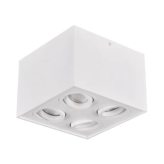PLAFONNIER 4 LUMIÈRES ORIENTABLE MÉTAL BLANC GU10 GARIBALDI 2
