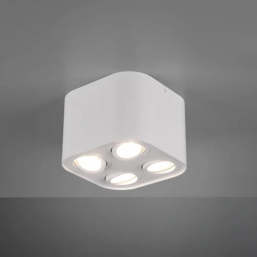 PLAFONNIER 4 LUMIÈRES ORIENTABLES MÉTAL BLANC GU10 FORTUNE
