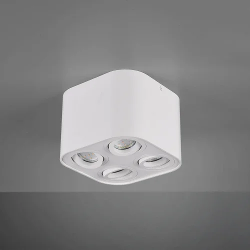 PLAFONNIER 4 LUMIÈRES ORIENTABLES MÉTAL BLANC GU10 FORTUNE