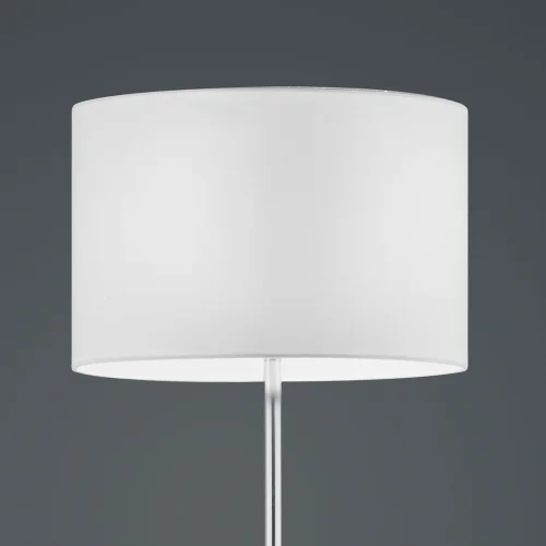 LAMPADAIRE MÉTAL NICKEL ABAT-JOUR BLANC BROOME