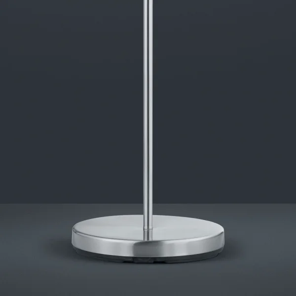 LAMPADAIRE MÉTAL NICKEL ABAT-JOUR BLANC BROOME