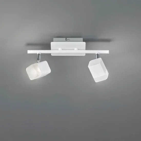 SPOT 2 LUMIÈRES LED 2x4 W 3000K MÉTAL BLANC ALPHONSE 2