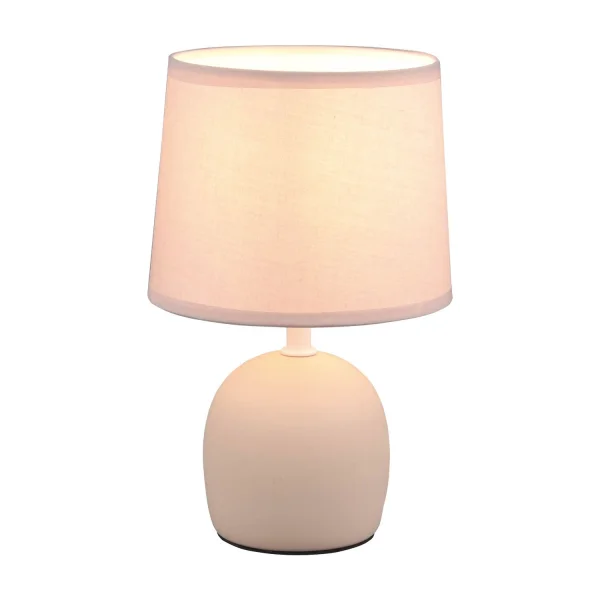 LAMPE DE TABLE EN CÉRAMIQUE BEIGE KUBRA LAMPE DE TABLE EN CÉRAMIQUE BEIGE KUBRA