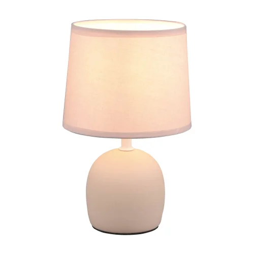 LAMPE DE TABLE EN CÉRAMIQUE BEIGE KUBRA LAMPE DE TABLE EN CÉRAMIQUE BEIGE KUBRA