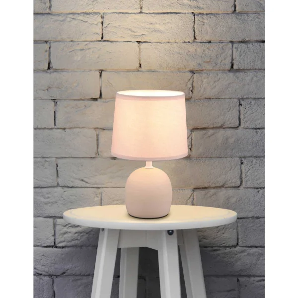 LAMPE DE TABLE EN CÉRAMIQUE BEIGE KUBRA LAMPE DE TABLE EN CÉRAMIQUE BEIGE KUBRA