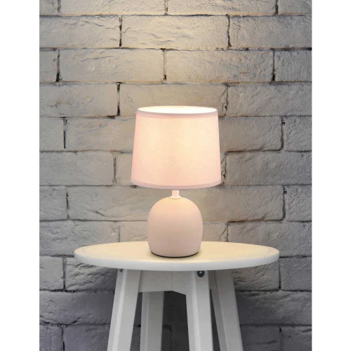LAMPE DE TABLE EN CÉRAMIQUE BEIGE KUBRA LAMPE DE TABLE EN CÉRAMIQUE BEIGE KUBRA