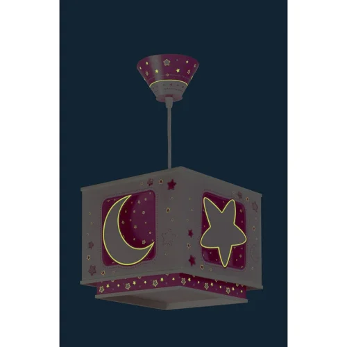 Lampe pour enfants en forme de lune rose avec éclairage | Lúzete
